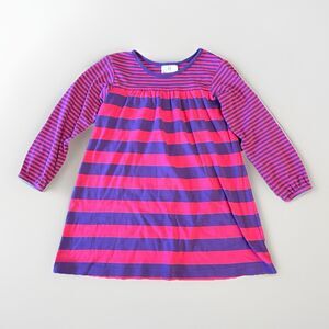 Hanna Andersson Sz 5 110 Striped Playdress Daydress Pink Graden Favorite Purple